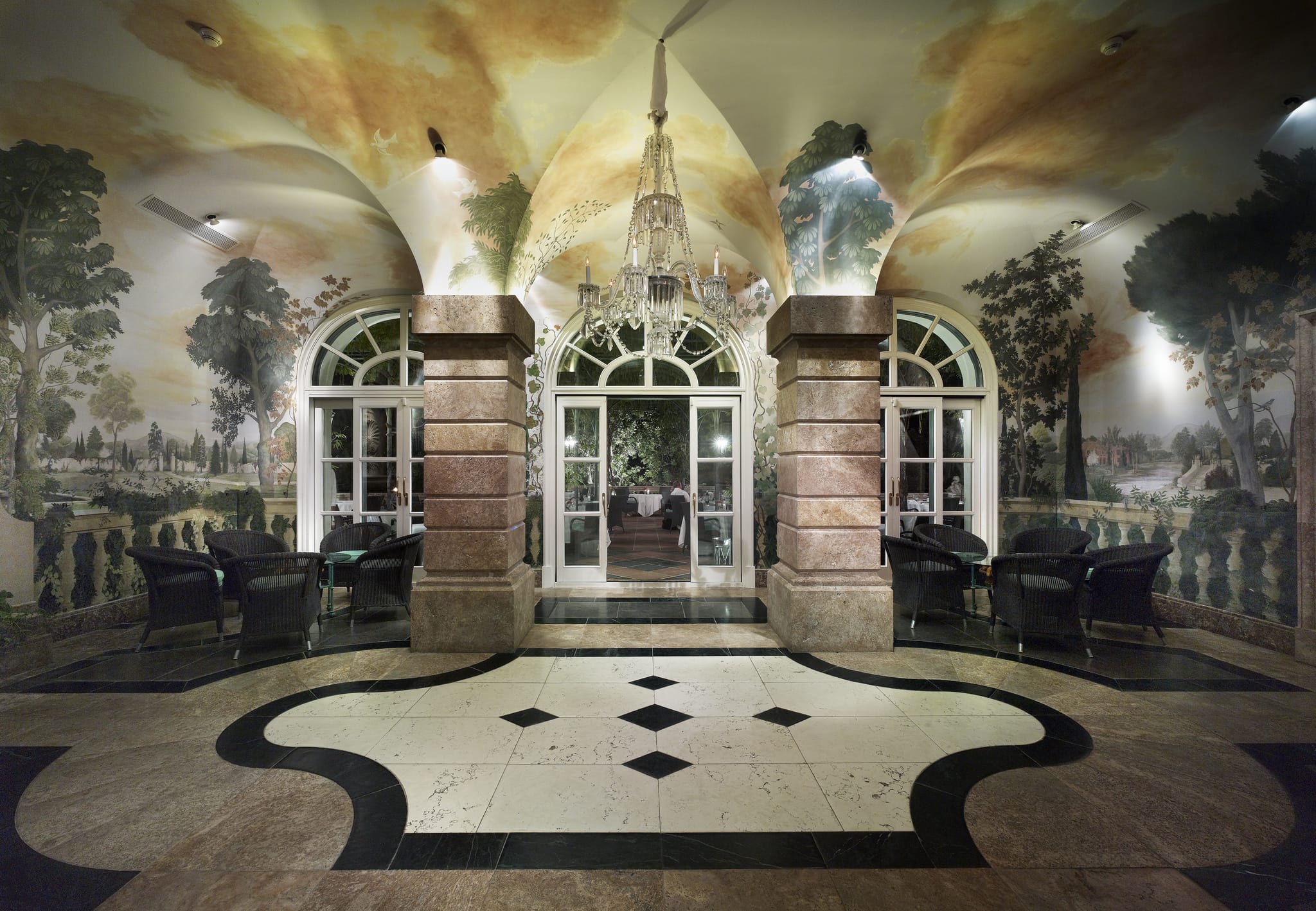 Mosaicos de mármol - Salones Villa Padierna Palace hotel - Marble mosaics