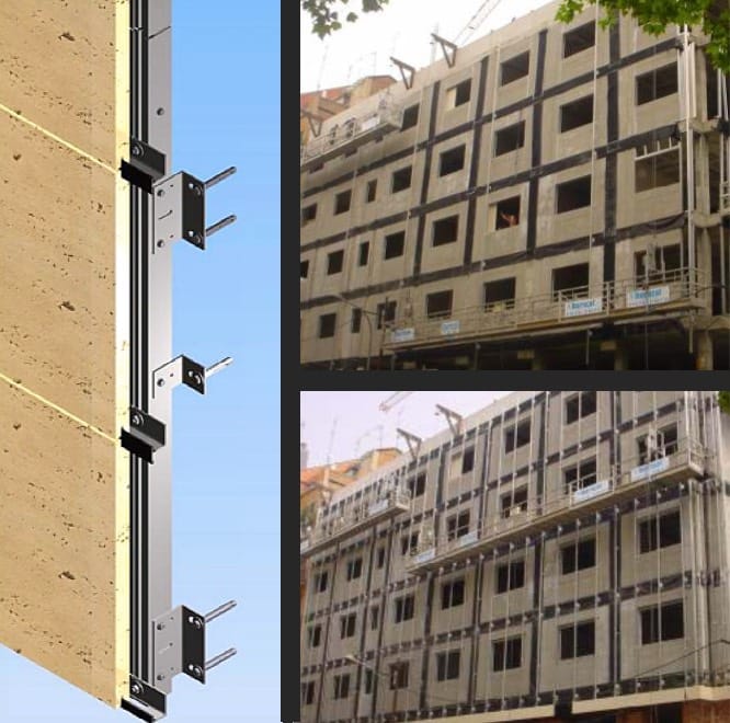 Montaje de placas en fachadas ventiladas de piedra natural