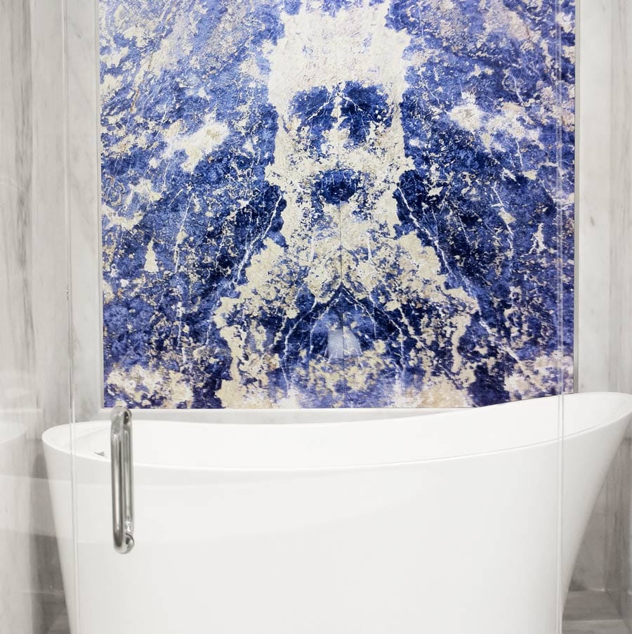 Pared destacada de Sodalita Azul - Blue Sodalite outstanding marble wall