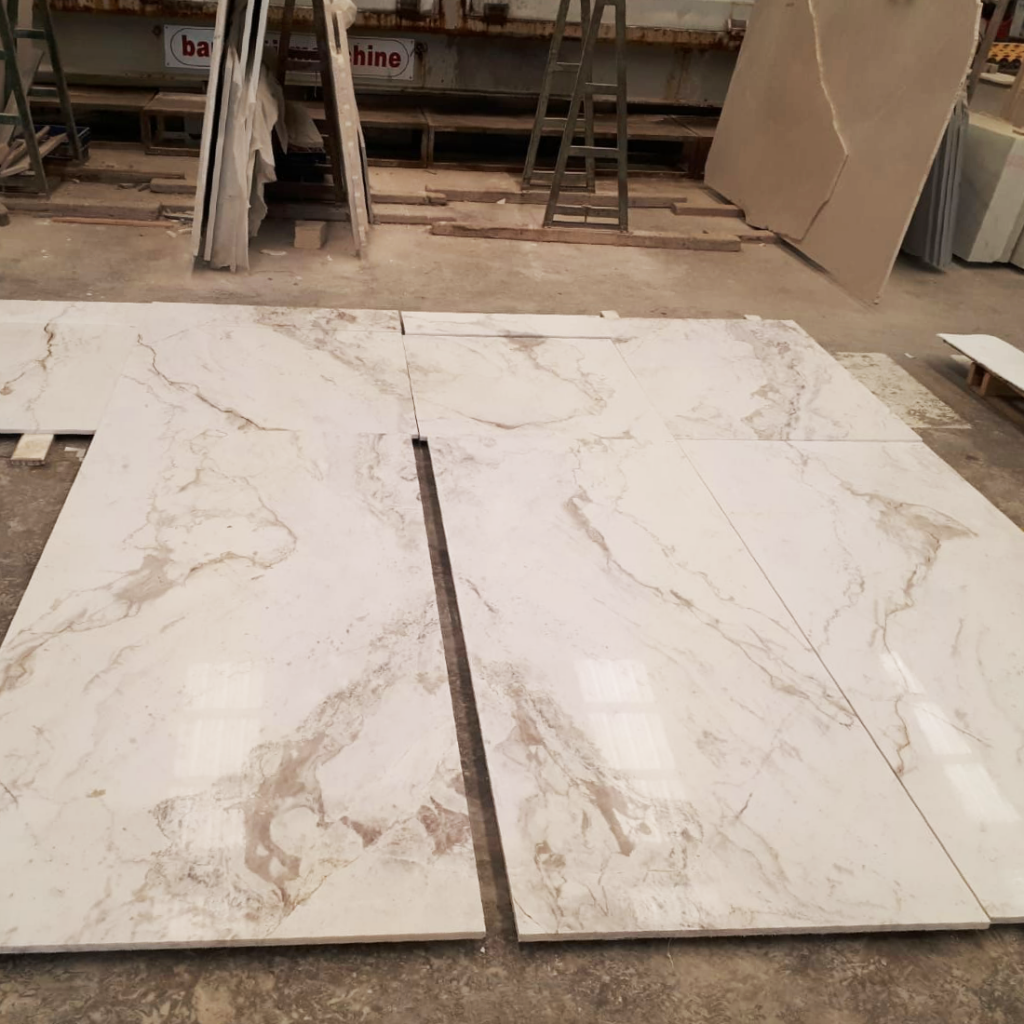 Bookmatch de mármol Blanco Nebula - Nebula White marble bookmatch