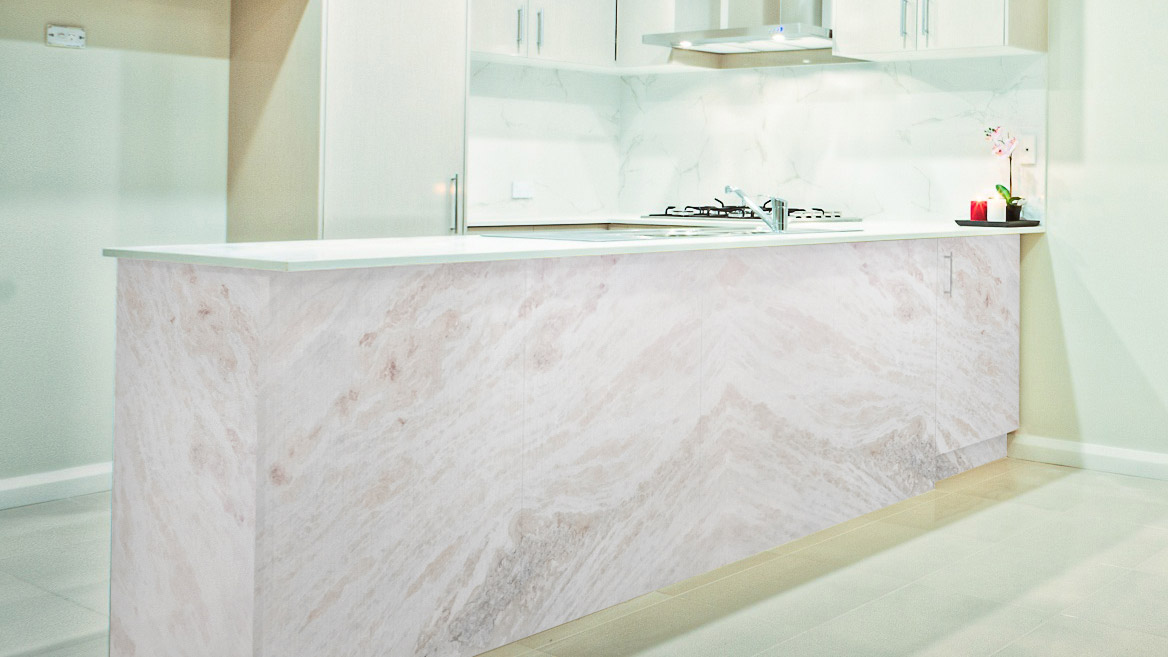 Cocina mármol Rosa - Savannah - Pink marble kitchen