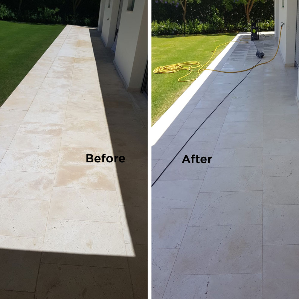 Fungi and bacteria by moisture in marble and natural stone treatment
