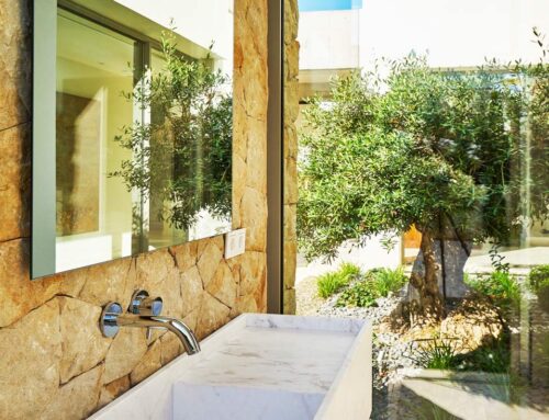 Piedra natural en el estilo mediterráneo