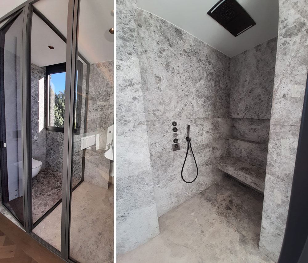 Revestimiento de mármol Gris Pacífico para el baño - Pacific Grey marble bathroom cladding Revestimiento de mármol Gris Pacífico para el baño - Pacific Grey marble bathroom cladding